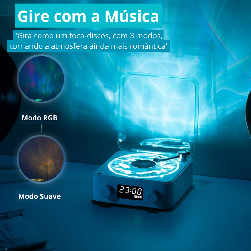 Mini Vinil Retrô Bluetooth - Prático