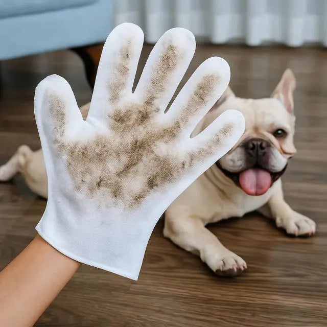 LUVA UMEDECIDA BANHO A SECO E HIDRATAÇÃO PARA CÃES E GATOS – CADA PACOTE CONTEM 6 LUVAS