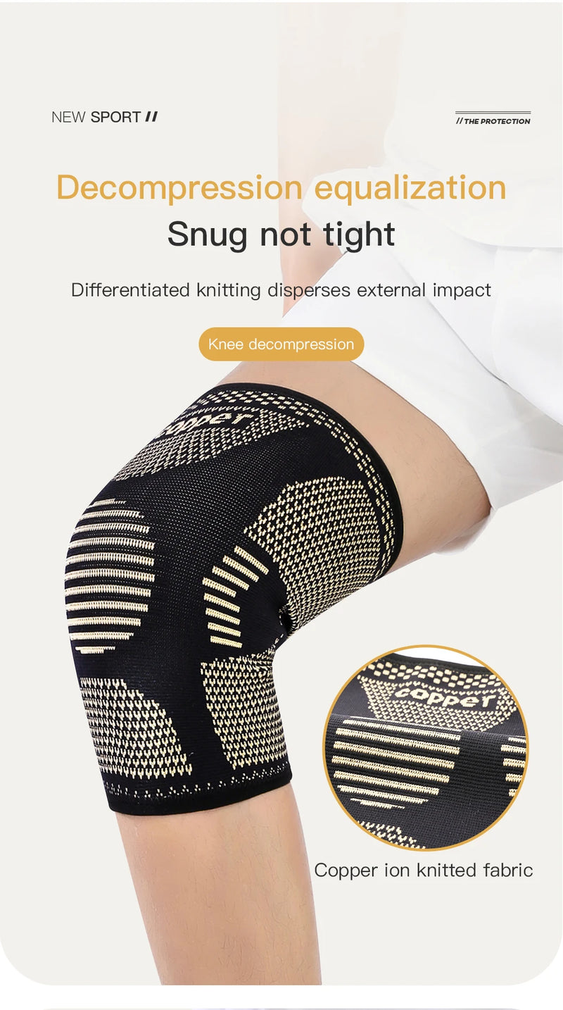 1PC Copper Knee Brace for Arthritis Pain Support-Copper Knee Sleeve for knee pain Compression sleeve for Sports,Knee Pain Relief