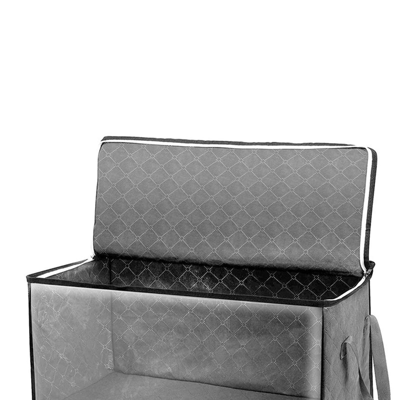 Large Capacity Clothes Storage Bag Non-Woven Foldable Quilt Storage Bag with Lids Zipper Wardrobe Clothing Organizer Sorting Box