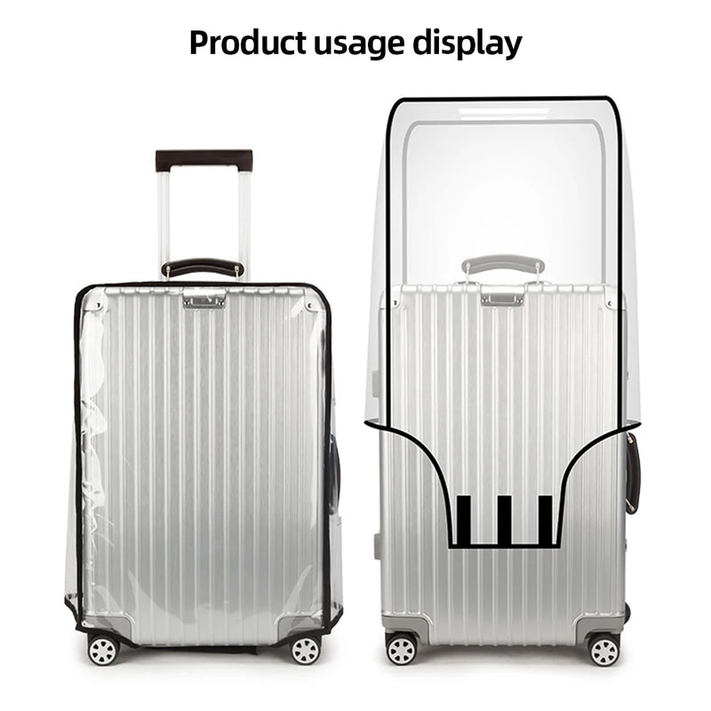 18-30inch Clear Suitcase Cover Protector PVC Suitcase Cover Protectors Scratch-resistant Trolley Case Cover for Wheeled Suitcase
