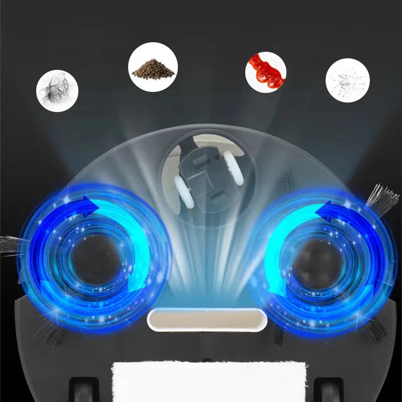 3 In 1 Automatic Electric Floor Vacuum Cleaner 1500pa USB Rechargeable Wireless Dragging Clean Sweeper For Home Office