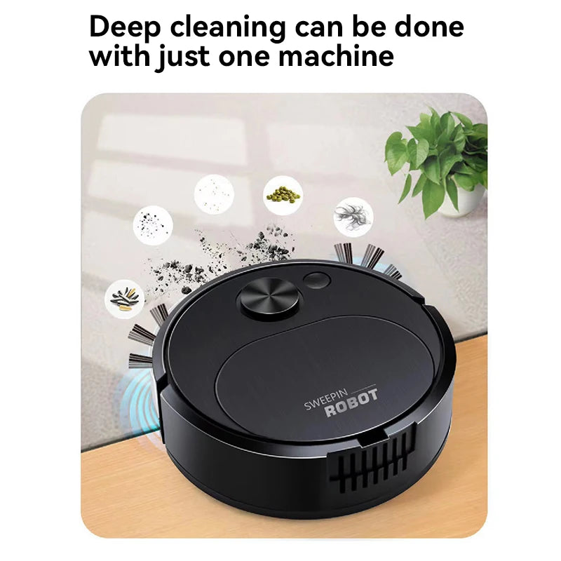 3 In 1 Automatic Electric Floor Vacuum Cleaner 1500pa USB Rechargeable Wireless Dragging Clean Sweeper For Home Office