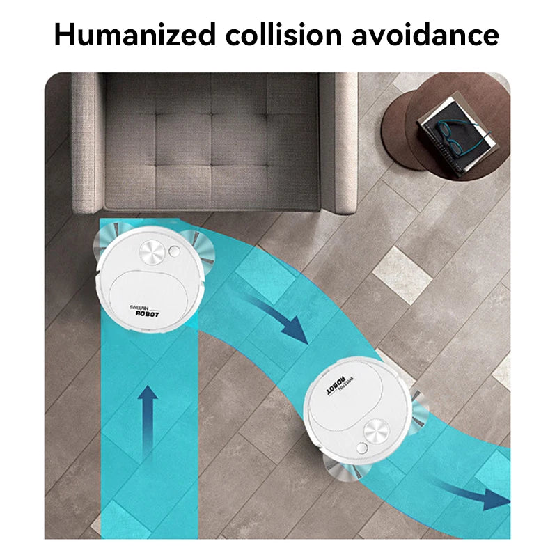 3 In 1 Automatic Electric Floor Vacuum Cleaner 1500pa USB Rechargeable Wireless Dragging Clean Sweeper For Home Office