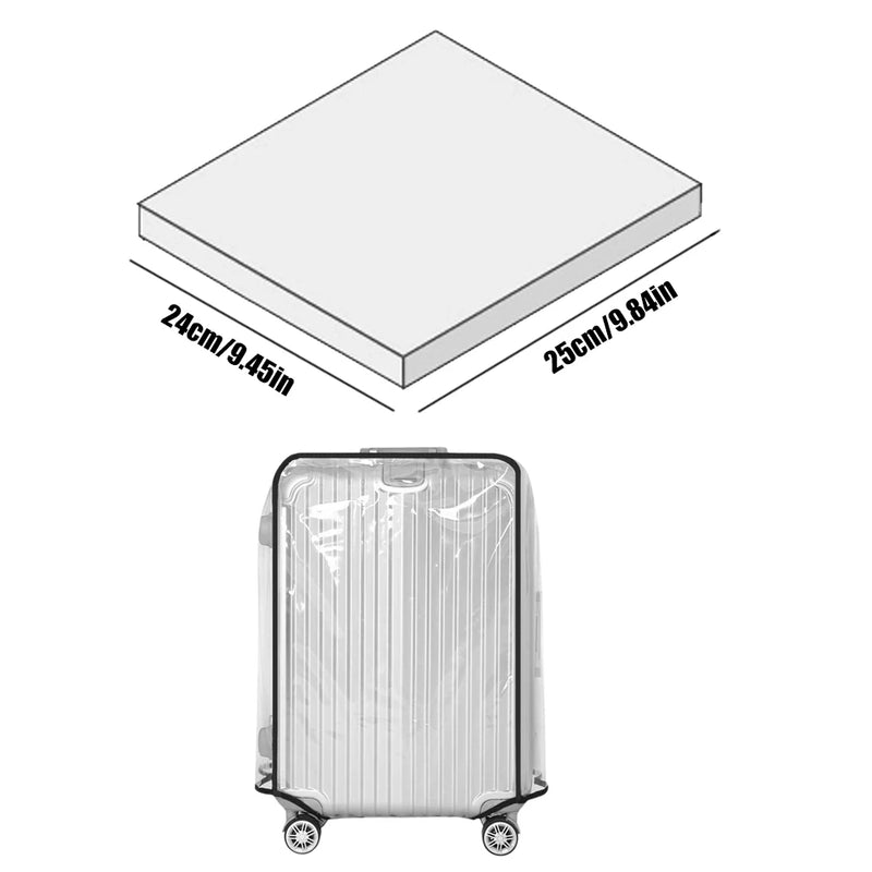 18-30inch Clear Suitcase Cover Protector PVC Suitcase Cover Protectors Scratch-resistant Trolley Case Cover for Wheeled Suitcase