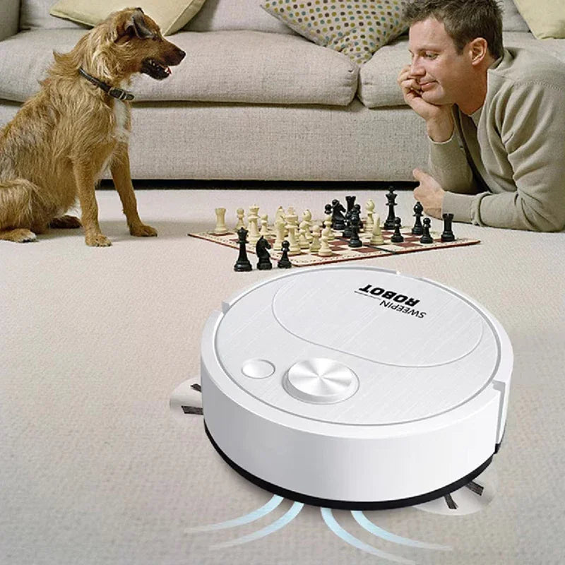 3 In 1 Automatic Electric Floor Vacuum Cleaner 1500pa USB Rechargeable Wireless Dragging Clean Sweeper For Home Office