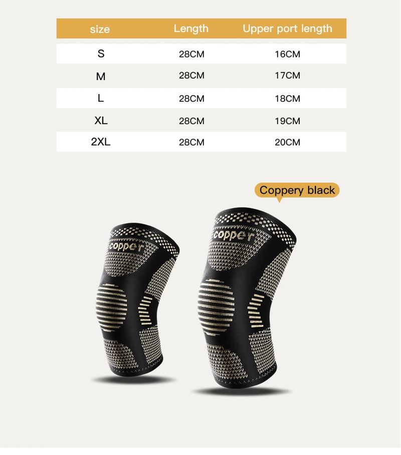 1PC Copper Knee Brace for Arthritis Pain Support-Copper Knee Sleeve for knee pain Compression sleeve for Sports,Knee Pain Relief