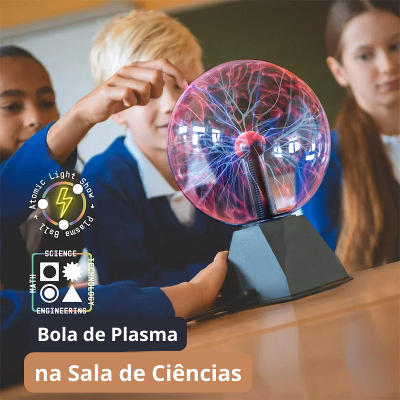 Lâmpada de bola de plasma Mágica - Prático