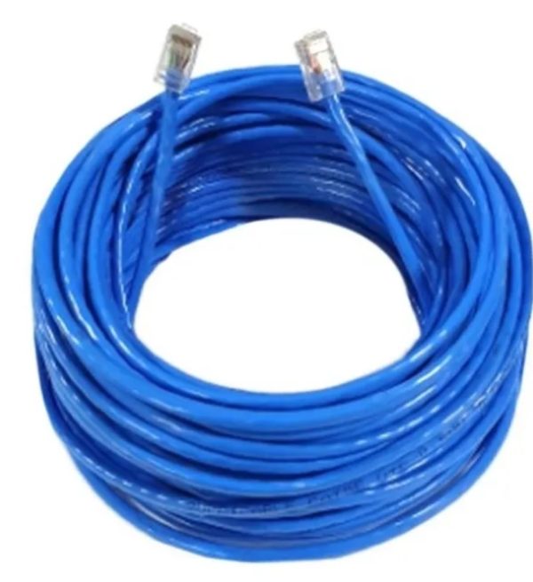 Cabo internet RJ45 com 15 metros azul alta velocidade Ethernet Pc